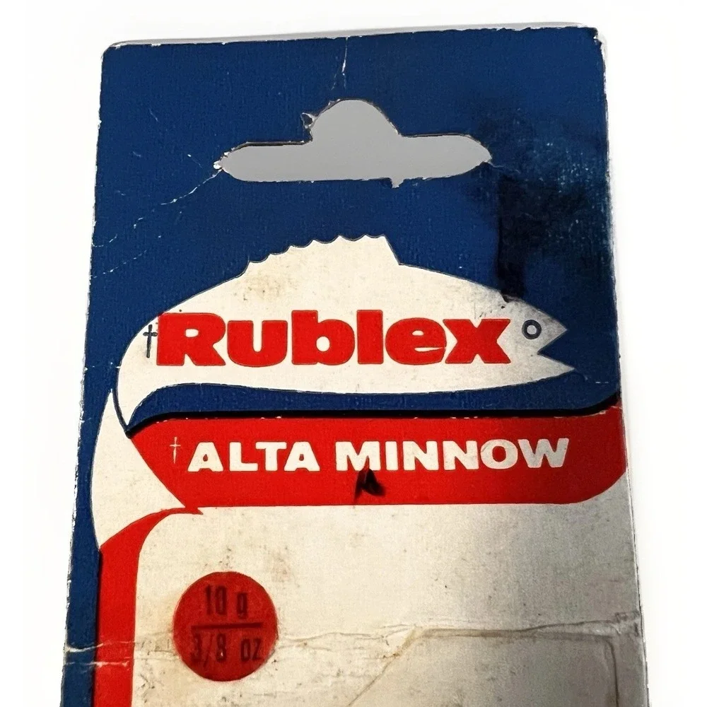 Vintage Rublex Alta Minnow Spinner Lures NOS France Garcia 10g 3/8 Oz Pair